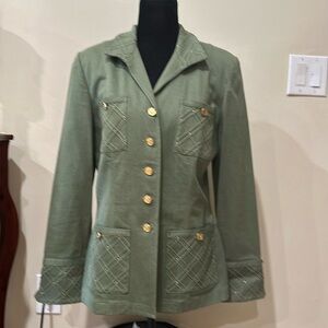 ST JOHN SPORT Beautiful jacket in excellent condition.  Very nice green.